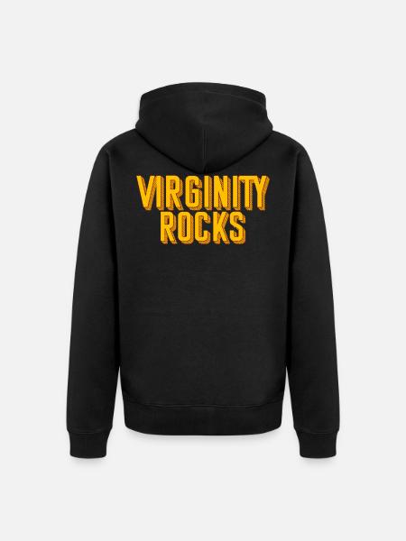 Virginity Rocks - virginity - Unisex Premium Organic Zip Hoodie - black