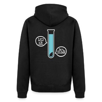 science - Unisex Premium Organic Zip Hoodie - black - Back - Nico (187cm)