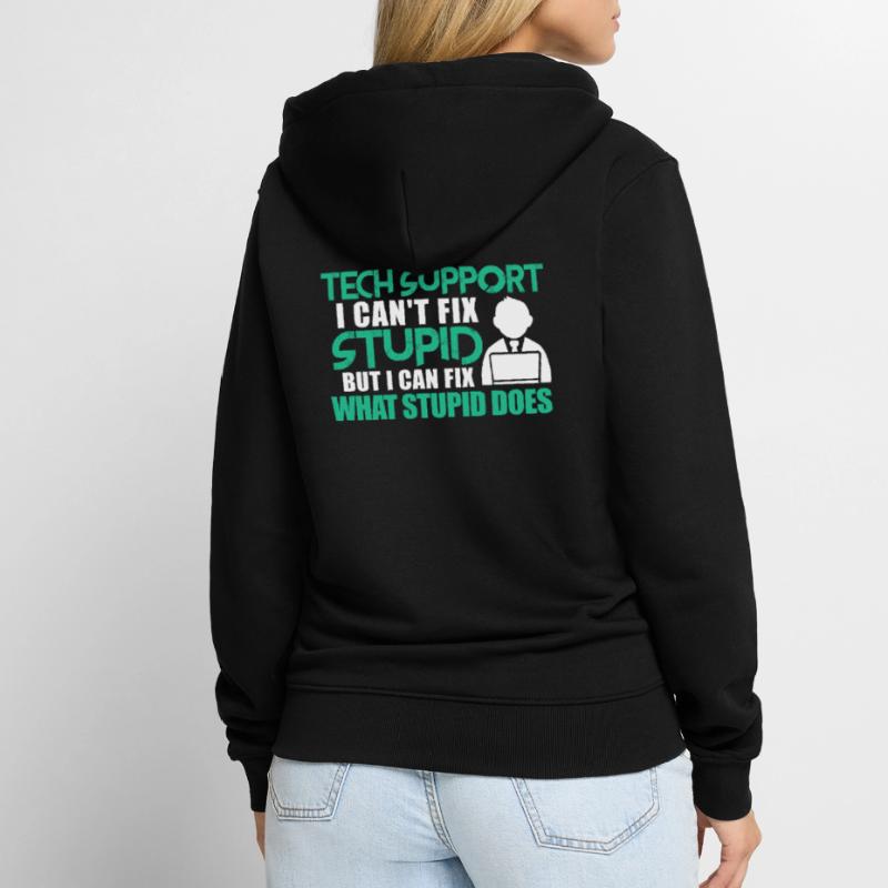 Technical support computer IT programmer Unisex Premium Organic Zip Hoodie