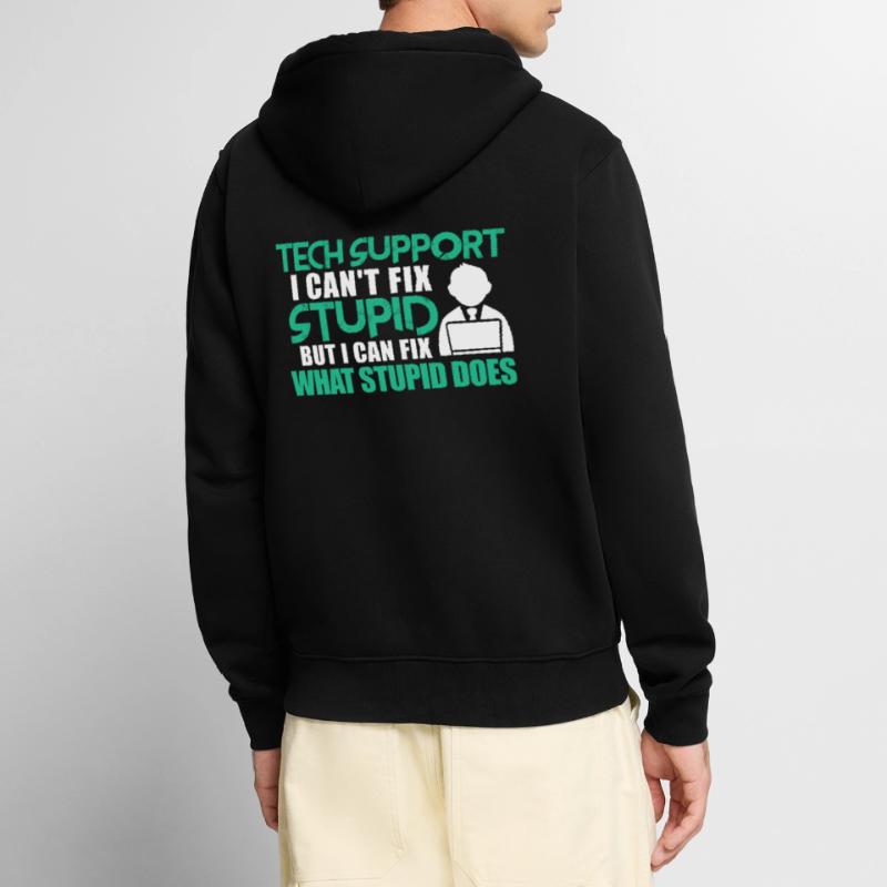 Technischer Support Computer IT Programmierer Unisex Premium Bio Zip Hoodie