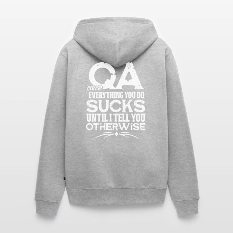 Cadeau informatique de codeur de code de programmeur QA Veste à capuche bio Premium Unisexe