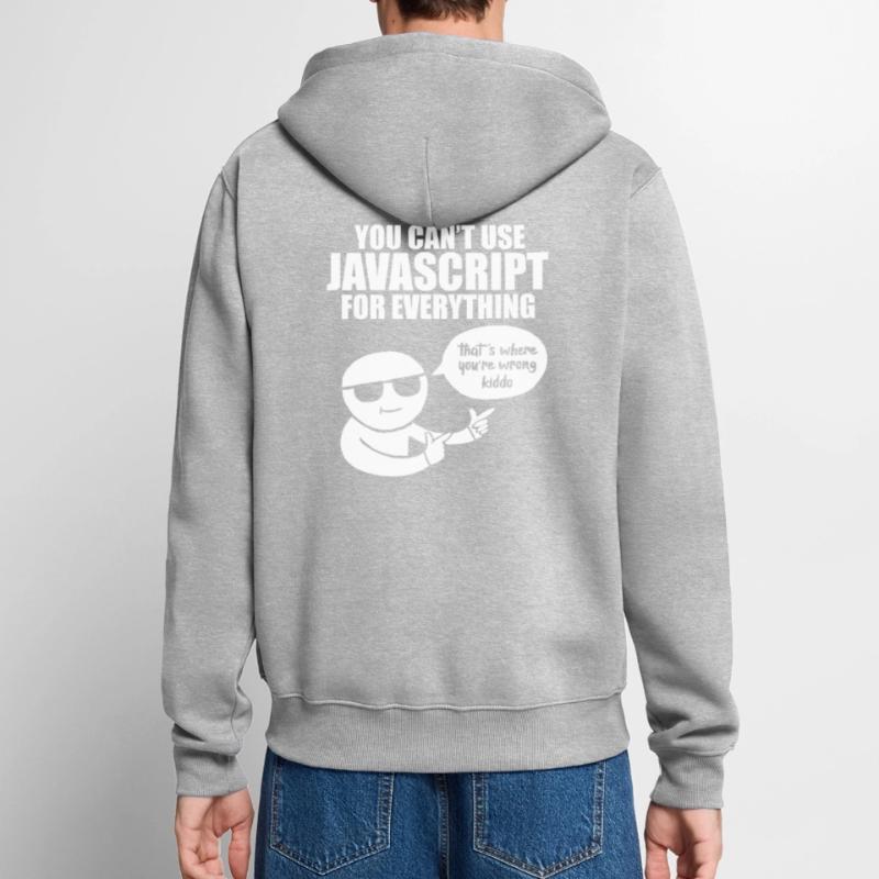 Programmierer Javascript Unisex Premium Bio Zip Hoodie