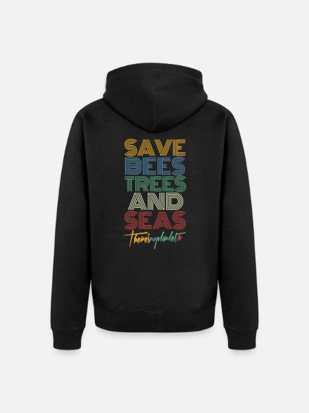 climate Change - Unisex Premium Organic Zip Hoodie - black