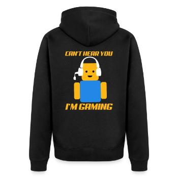 Gaming Roblox Gamer gamble cadeau de jeu d'ordinateur - Veste à capuche bio Premium Unisexe - noir - Dos - Nico (187cm)