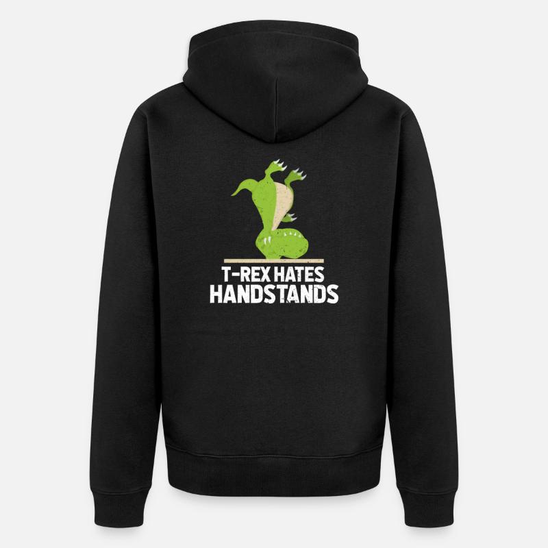 Appui renversé T-Rex - Veste à capuche bio Premium Unisexe - noir
