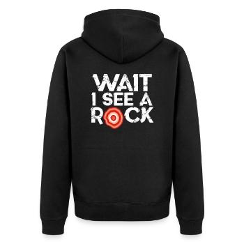 Geologie - Unisex Premium Bio Zip Hoodie - Schwarz - Hinten - Nico (187cm)
