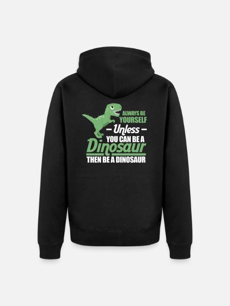 dinosaure - Veste à capuche bio Premium Unisexe - noir