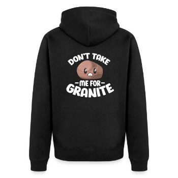 Geologie - Unisex Premium Bio Zip Hoodie - Schwarz - Hinten - Nico (187cm)