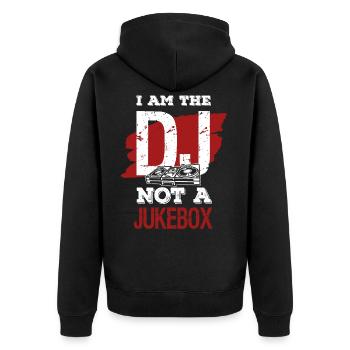 Je suis le DJ pas un jukebox - Veste à capuche bio Premium Unisexe - noir - Dos - Nico (187cm)