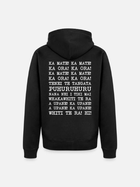 Haka Neuseeland Rugby - Unisex Premium Bio Zip Hoodie - Schwarz