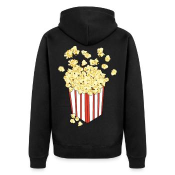 Tenue de costume de pop-corn - Veste à capuche bio Premium Unisexe - noir - Dos - Nico (187cm)