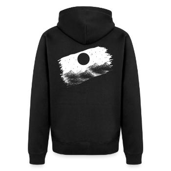 Montagne - Veste à capuche bio Premium Unisexe - noir - Dos - Nico (187cm)