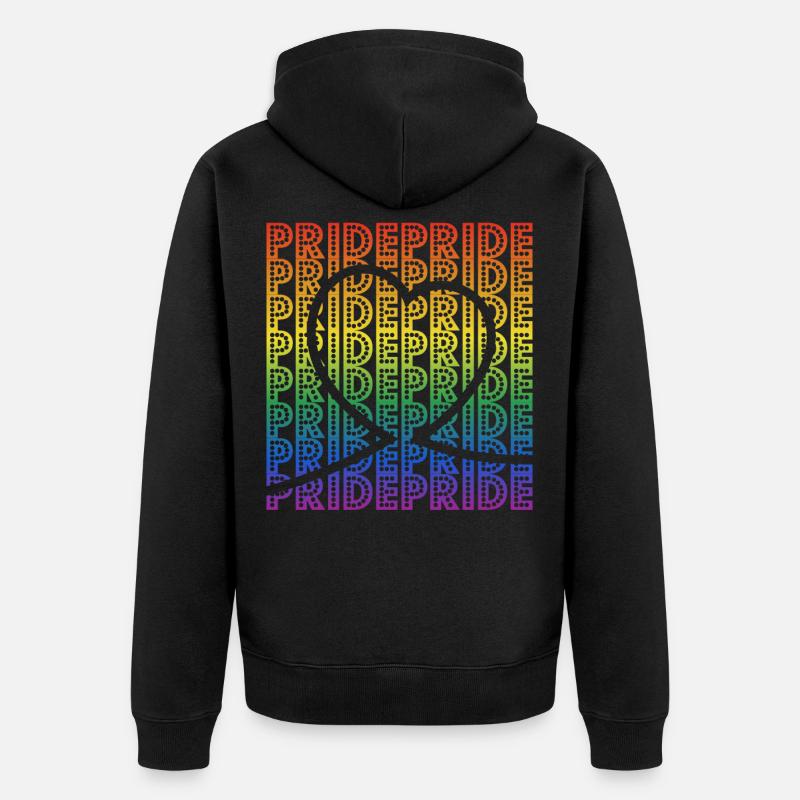 Fierté gai - Veste à capuche bio Premium Unisexe - noir