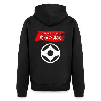 Karaté Kyokushinkai The Ultimate Truth Kyokushin - Veste à capuche bio Premium Unisexe - noir - Dos - Nico (187cm)