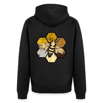 Abeille miel abeille apiculteur miel cadeau - Veste à capuche bio Premium Unisexe - noir - Dos - Nico (187cm)