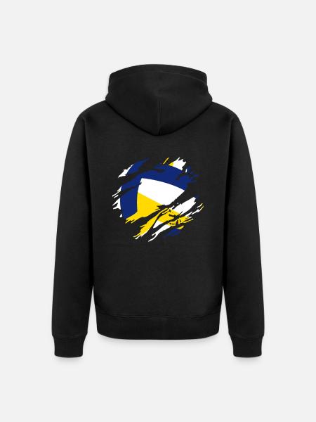 volleyball - Unisex Premium Organic Zip Hoodie - black