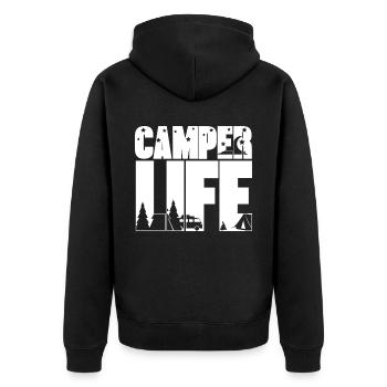 Camper Life Nature Camping Aventure Voyage - Veste à capuche bio Premium Unisexe - noir - Dos - Nico (187cm)