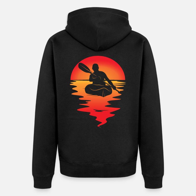 Kanu - Unisex Premium Bio Zip Hoodie - Schwarz
