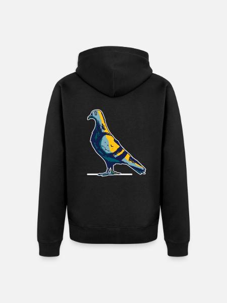 dove - Unisex Premium Organic Zip Hoodie - black