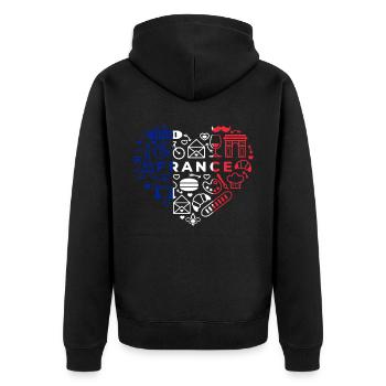 France - Veste à capuche bio Premium Unisexe - noir - Dos - Nico (187cm)
