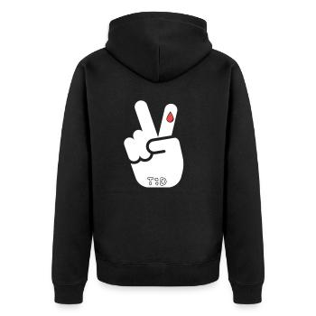 Diabetes TYPE 1 medicine gift idea - Unisex Premium Organic Zip Hoodie - black - Back - Nico (187cm)