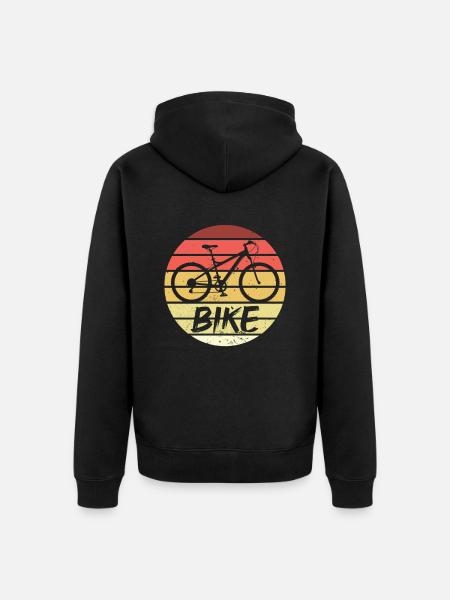 To go biking - Unisex Premium Organic Zip Hoodie - black