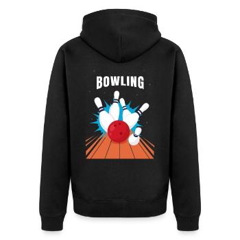 bowling - Veste à capuche bio Premium Unisexe - noir - Dos - Nico (187cm)