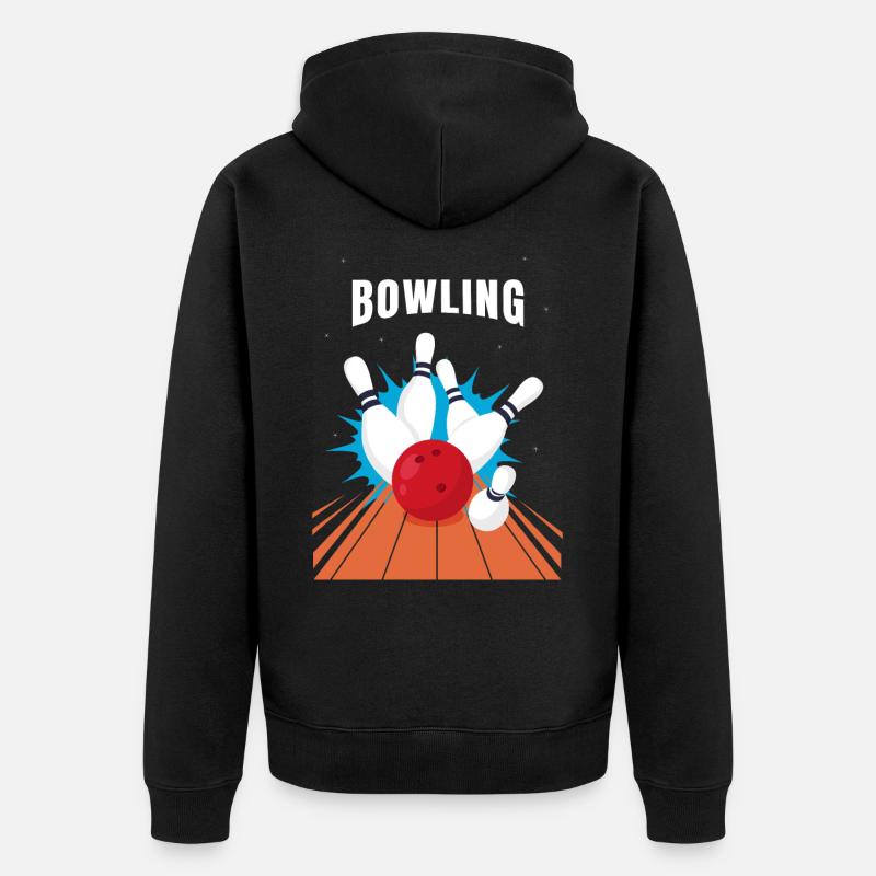bowling - Veste à capuche bio Premium Unisexe - noir