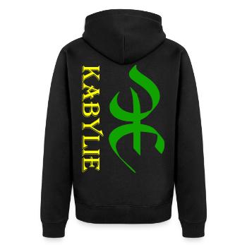 La Kabylie - Veste à capuche bio Premium Unisexe - noir - Dos - Nico (187cm)