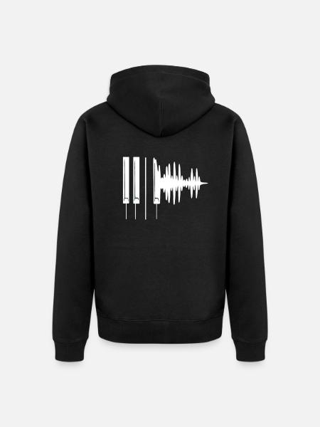 Keyboard - Unisex Premium Organic Zip Hoodie - black