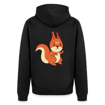 Écureuils - Veste à capuche bio Premium Unisexe - noir - Dos - Nico (187cm)