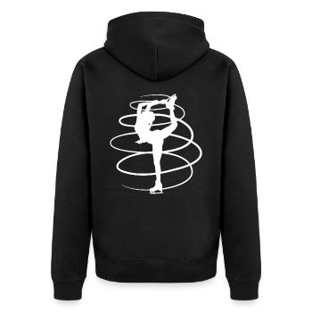 Figure skating skater - Unisex Premium Organic Zip Hoodie - black - Back - Nico (187cm)