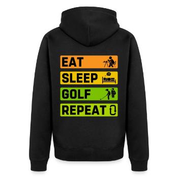 Golf sport balle de golf impact fer cadeau - Veste à capuche bio Premium Unisexe - noir - Dos - Nico (187cm)
