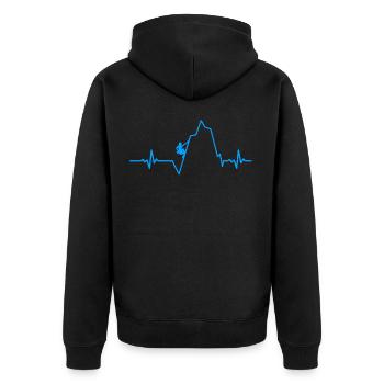 escalader des montagnes - Veste à capuche bio Premium Unisexe - noir - Dos - Nico (187cm)
