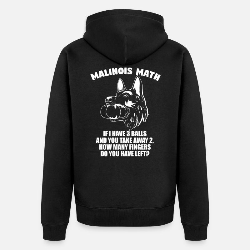Berger Belge Malinois Math - Veste à capuche bio Premium Unisexe - noir