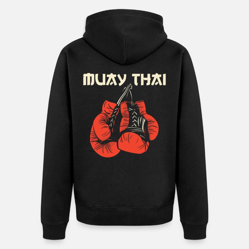 Muay thaï - Veste à capuche bio Premium Unisexe - noir