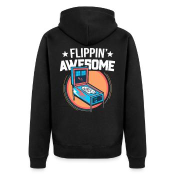 Flipball Chemise pour hommes Flippin ' Awesome Flipping - Veste à capuche bio Premium Unisexe - noir - Dos - Nico (187cm)