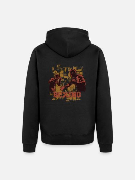 Boxing - Unisex Premium Organic Zip Hoodie - black