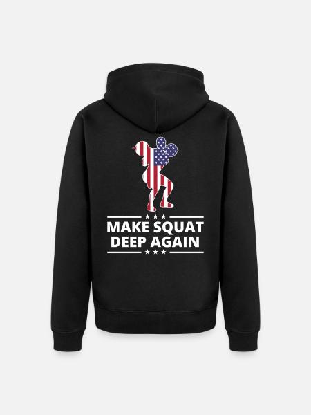 Squats Squats - Unisex Premium Organic Zip Hoodie - black
