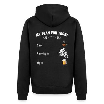 Planifiez aujourd’hui - Vtt Beer Coffee - Veste à capuche bio Premium Unisexe - noir - Dos - Nico (187cm)