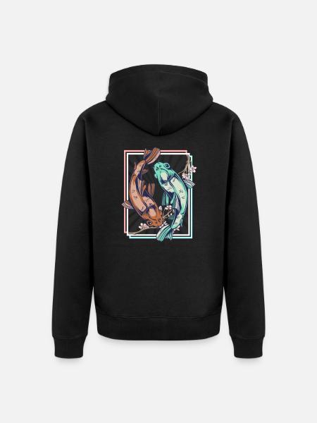 Koi koi fish Japan - Unisex Premium Organic Zip Hoodie - black