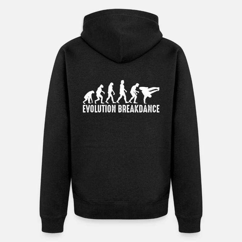 Évolution du break dance - Veste à capuche bio Premium Unisexe - noir