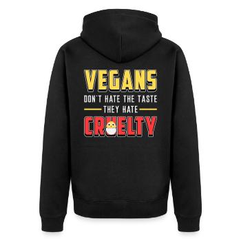 Végétalienne végétalienne végétalienne végétalienne idée cadeau - Veste à capuche bio Premium Unisexe - noir - Dos - Nico (187cm)