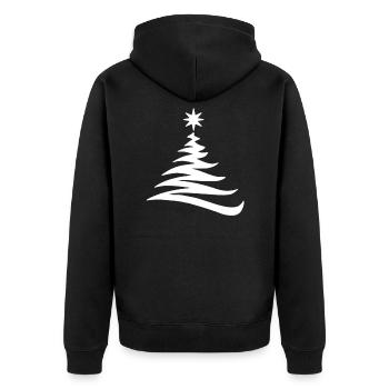 Christmas tree fir tree Christmas - Unisex Premium Organic Zip Hoodie - black - Back - Nico (187cm)