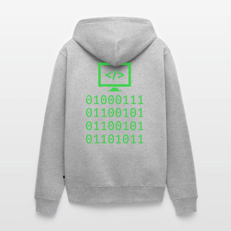 Cadeau de programmation de codage de code binaire Veste à capuche bio Premium Unisexe