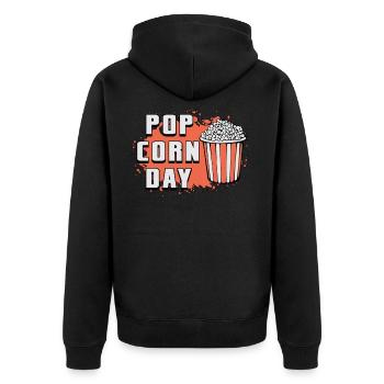 Cinéma Popcorn tag film délicieux Maïs doux Idée cadeau - Veste à capuche bio Premium Unisexe - noir - Dos - Nico (187cm)