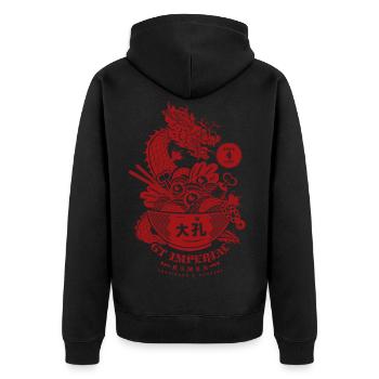 MOTIF GT IMPERIAL ROUGE DOS - Veste à capuche bio Premium Unisexe - noir - Dos - Nico (187cm)
