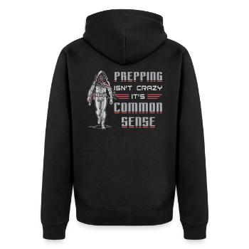 Prepper Fin du monde Survie Survie Cadeau - Veste à capuche bio Premium Unisexe - noir - Dos - Nico (187cm)