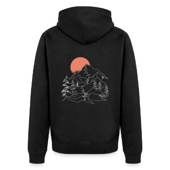 Pour les randonneurs et la montagne nature homme - Veste à capuche bio Premium Unisexe - noir - Dos - Nico (187cm)