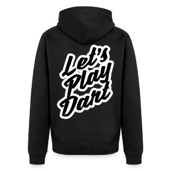 Dart darts dart player dartboard gift - Unisex Premium Organic Zip Hoodie - black - Back - Nico (187cm)